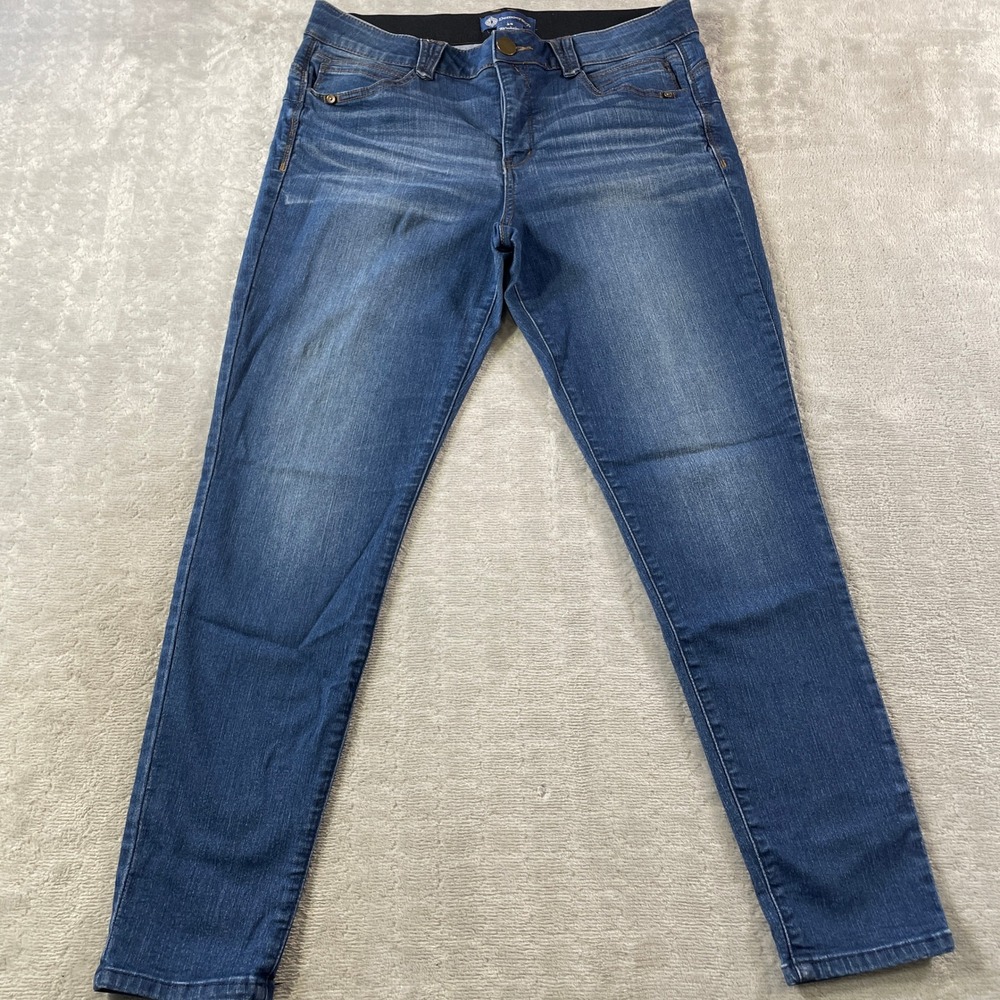 Democracy Jeans Absolution Womens 14  Blue‎ Skinny Stretch Denim Mom Preppy